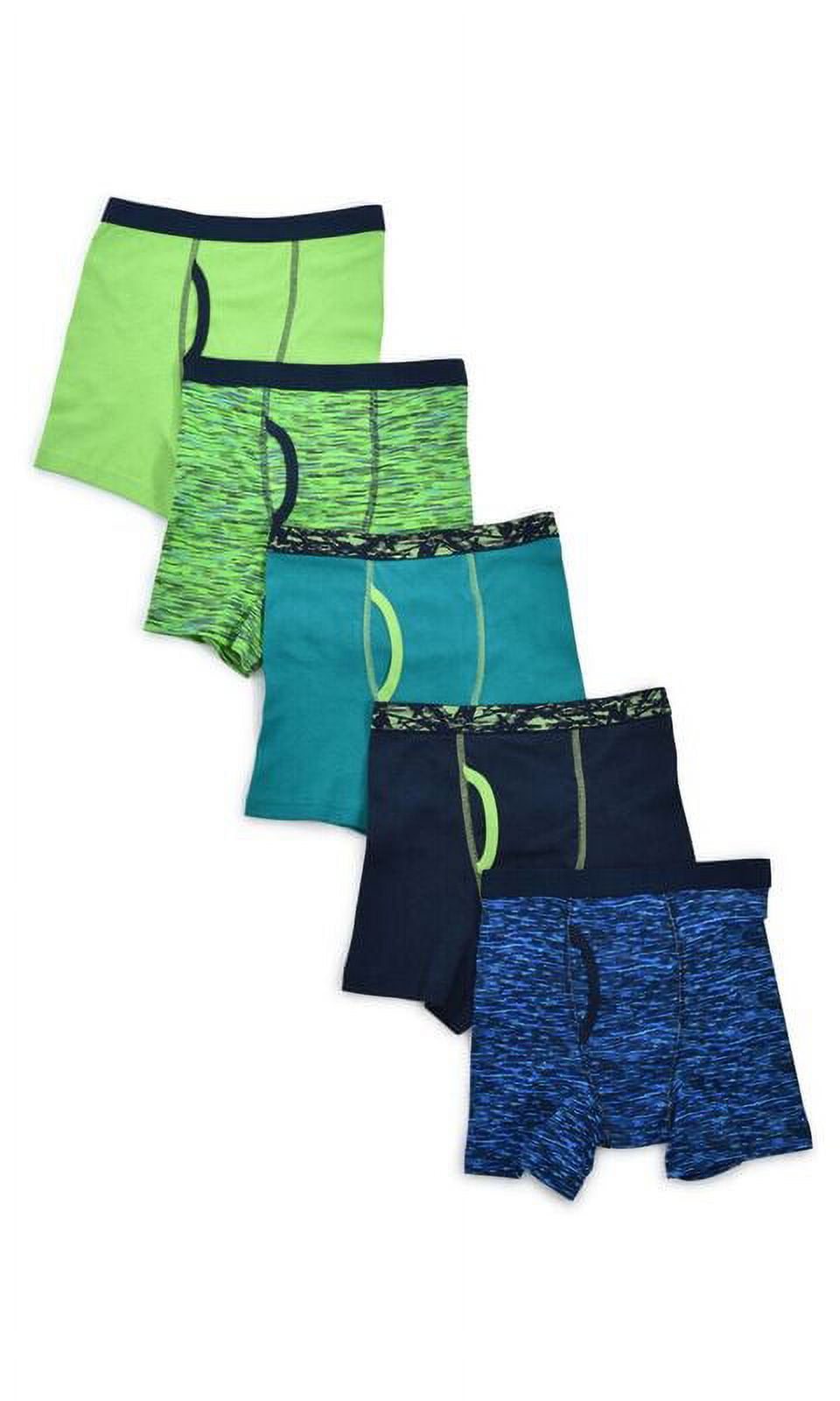 Wonder Nation Boys Underwear, 5 Pack Space Dye Boxer Brief Sizes 6/7 ...
