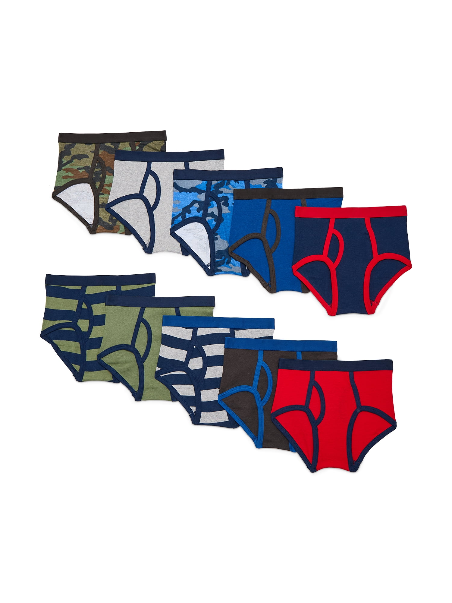 Wonder Nation Boys Brief Underwear, 10-Pack, Sizes S-XL