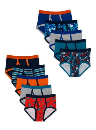 Wonder Nation Boys Underwear Soft Cotton Boxer Briefs, 10-Pack, Sizes S-XXL  & Husky 