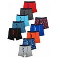 Wonder Nation Boys Underwear, Soft Cotton Boxer Briefs, 10Pack, Sizes