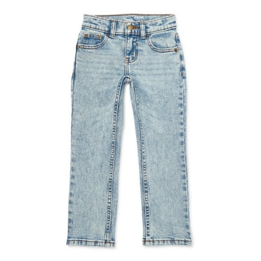Wonder Nation Boys Vintage Straight Leg Denim Jeans, Sizes 4-18 and Husky