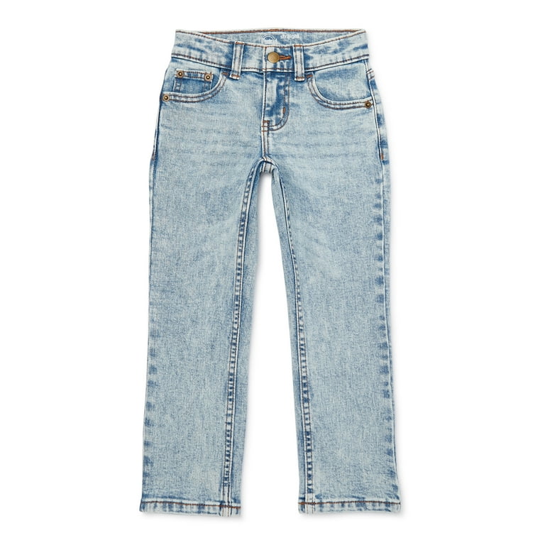 Wonder Nation Boys Vintage Straight Leg Denim Jeans, Sizes 4