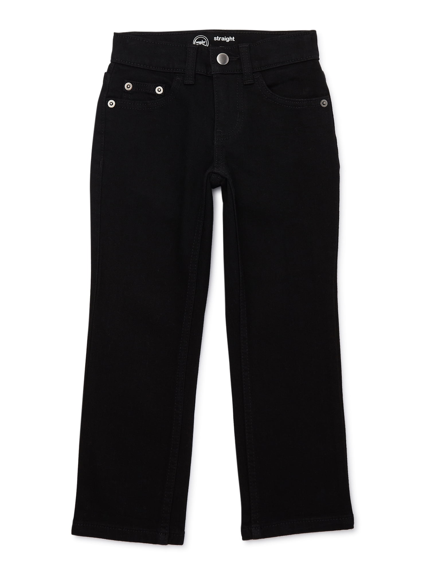 【WONDER WONDER】Washing Straight Pocket String Denim PT Wonder Nation Boys Vintage Straight Leg Denim Jeans, Sizes 4