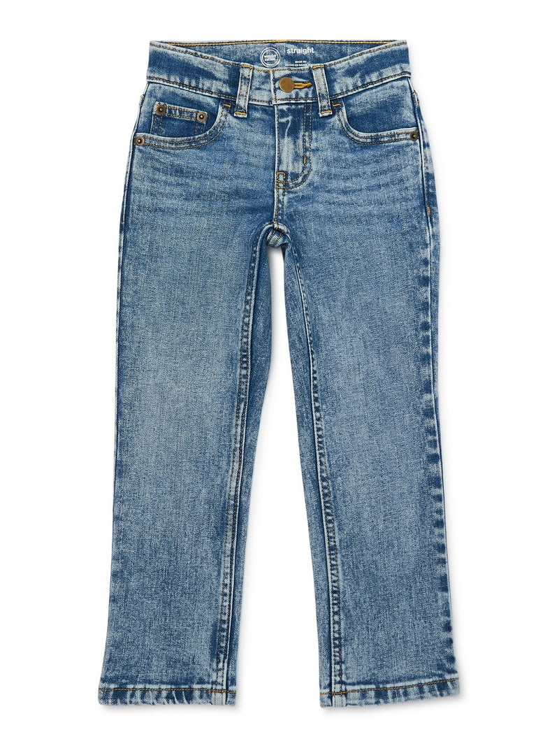 Wonder Nation Boys Vintage Straight Leg Denim Jeans Sizes 4-18
