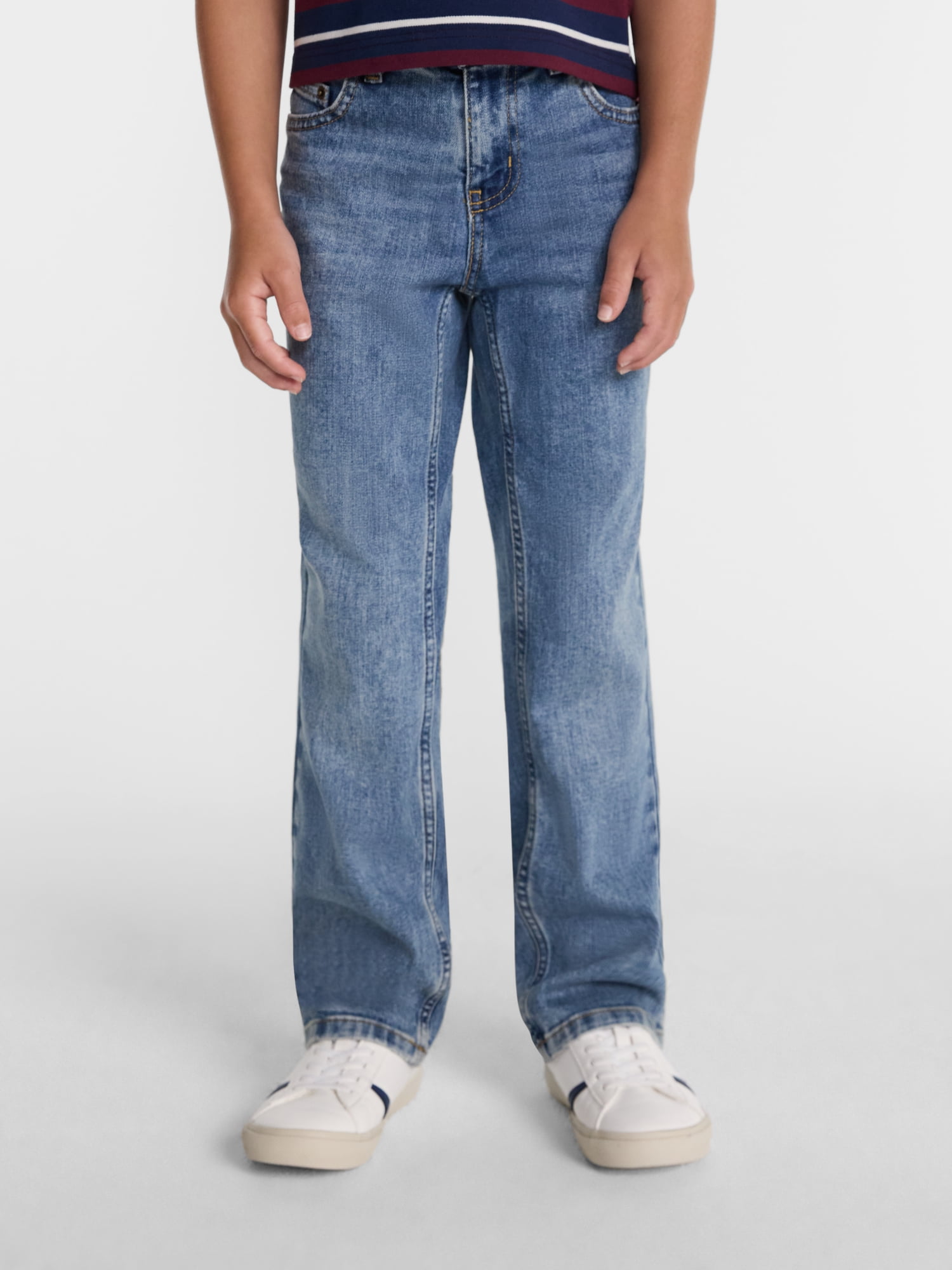 Wonder Nation Boys Straight Leg Denim Jeans, Sizes 4-18 and Husky