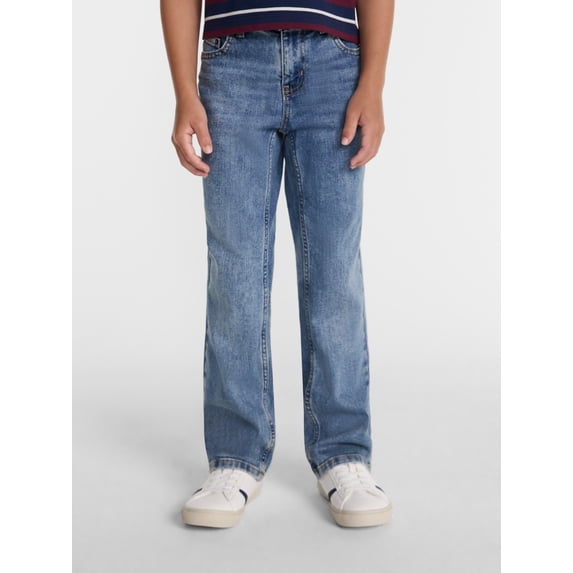 Wonder Nation Boys Vintage-Inspired Straight Fit Denim, Sizes 4-16 and Husky
