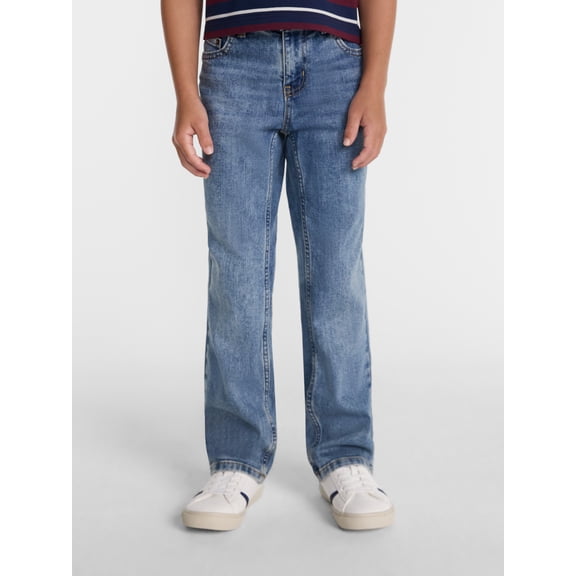 Wonder Nation Boys Vintage-Inspired Straight Fit Denim, Sizes 4-16 and Husky