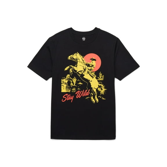 Wonder Nation Boys Western Stay Wild Graphic Tee, Sizes XS-XXL