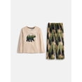 thumbnail image 1 of Wonder Nation Boys Long Sleeve Top and Fleece Pants Sleep Set, 2 Piece, Sizes 4-18, 1 of 3