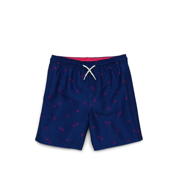 Wonder Nation Boys Quick Dry Rigid Swim Trunks with UPF 50+, Sizes 4-18 & Husky