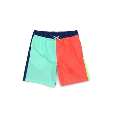Wonder Nation Boys Quick Dry Rigid Swim Trunks with UPF 50 , Sizes 4-18 & Husky
