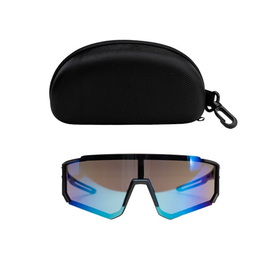 Wonder Nation Boys Wrap Around Frame Sunglass with Black Case
