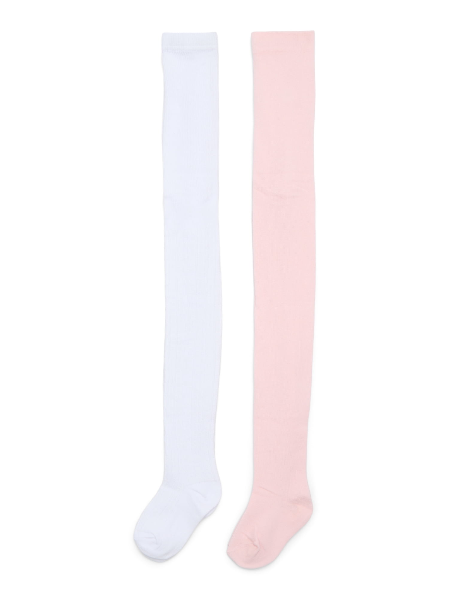 Wonder Nation Girls Cable Knit Tights, 2-Pack, Sizes S-L