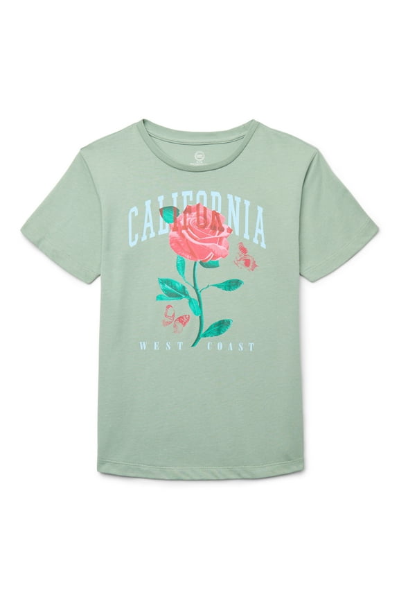 Girls California Rose Graphic Tee, Sizes 4-18