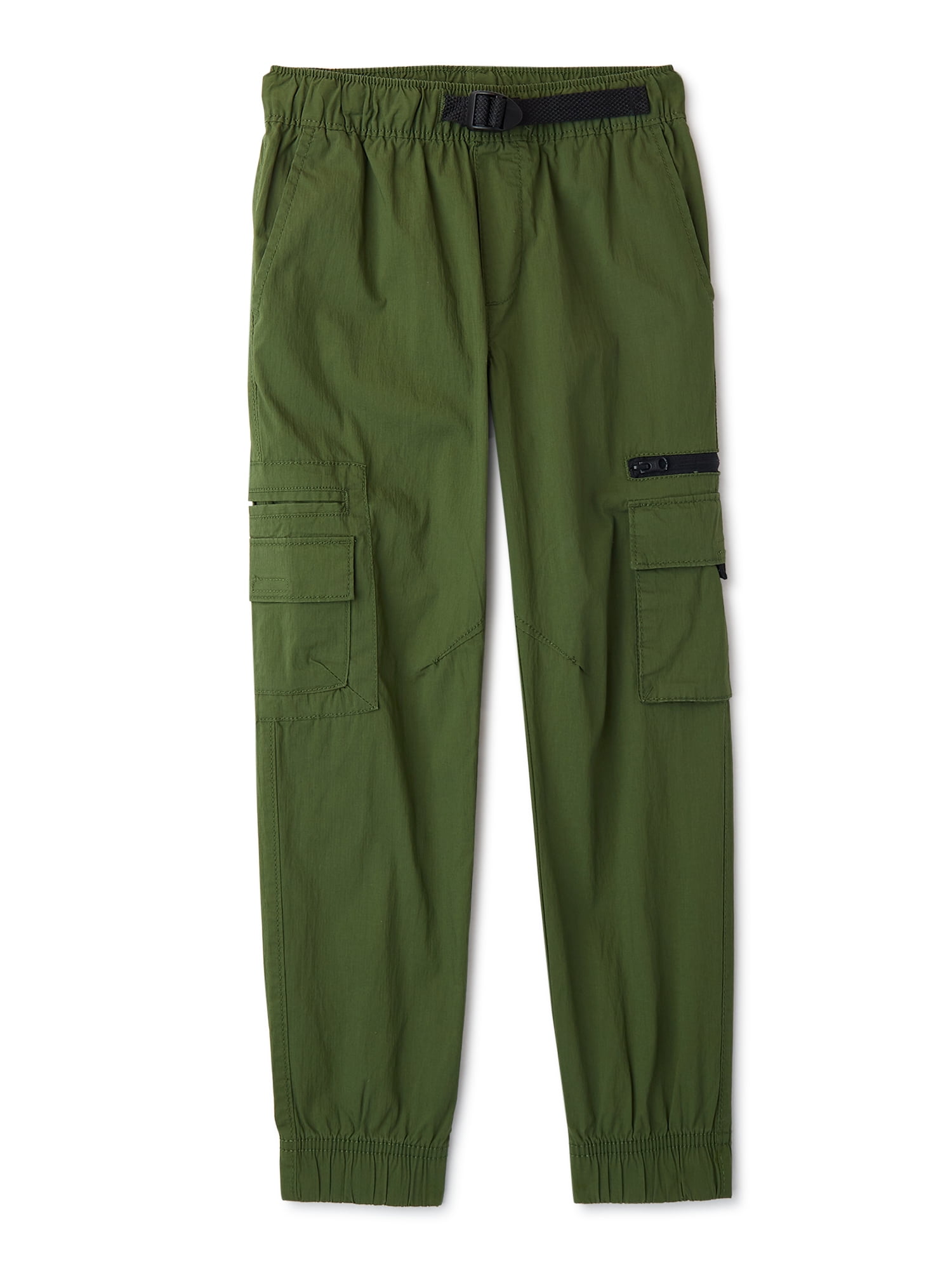【WONDER WONDER】Cargo Ribbon Banding Cotton Jogger Wide PT Wonder Nation Boys Cargo Jogger Pants - Waistband - Sizes 4