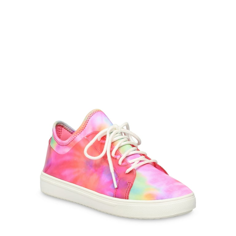 Wonder Nation Tie Dye Tennis Shoes for Little & Big Girls