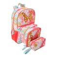 thumbnail image 1 of Wonder Nation Children's Backpack with Lunch Box and Pencil Case 3-Piece Set Set Fly Free Butterfly Peach, 1 of 5