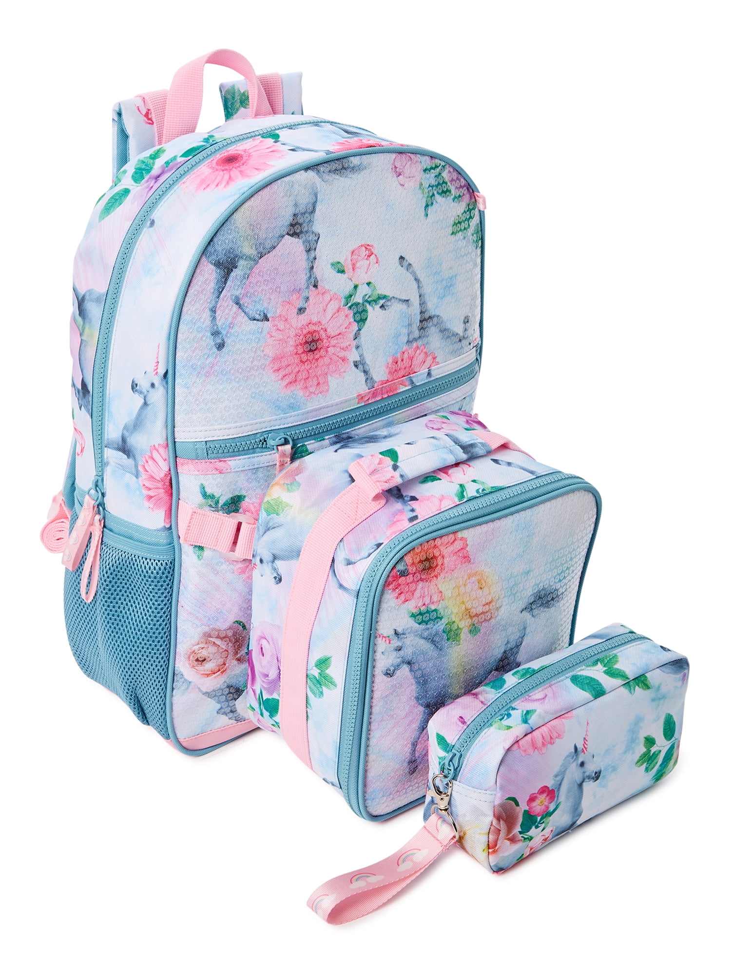 3 In 1 Dino Themed 17 Inch Backpack With Lunch Bag & Pencil Case