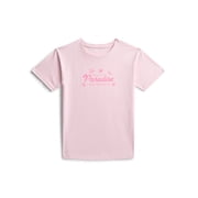 Wonder Nation Girls Delicate Paradise Graphic Tee with Short Sleeves, Sizes 4-18