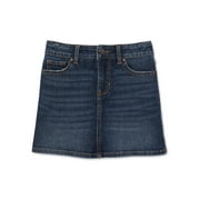 Wonder Nation Girls Destructed Denim Skirt, Sizes 4-18 & Plus