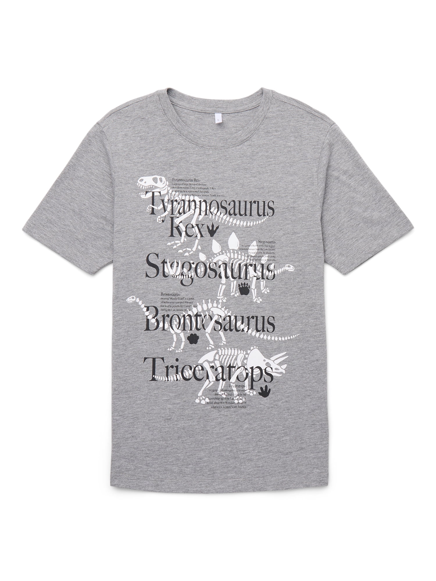 Wonder Nation, Boys' & Big Boys' Dino Bones Graphic Tee, Sizes 4-18