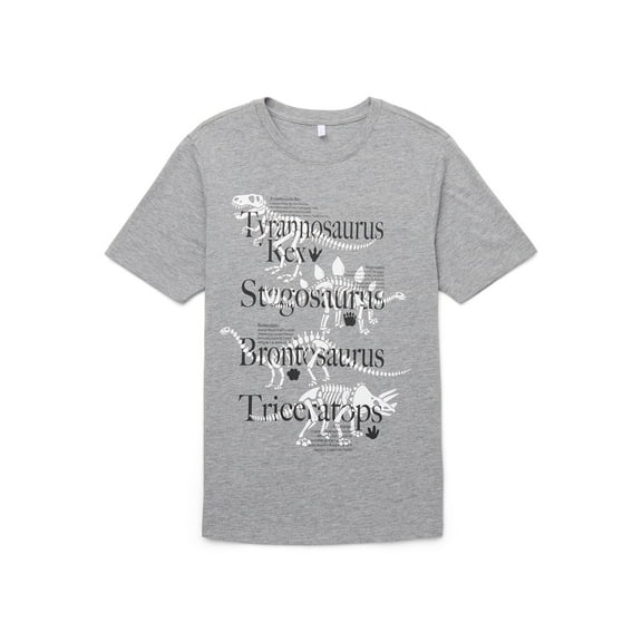Wonder Nation, Boys' & Big Boys' Dino Bones Graphic Tee, Sizes 4-18