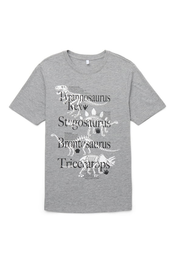 , Boys' & Big Boys' Dino Bones Graphic Tee, Sizes 4-18