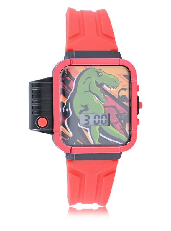 Wonder Nation Dino Childrens Flashlight LCD Watch in Red (WN4270WM)