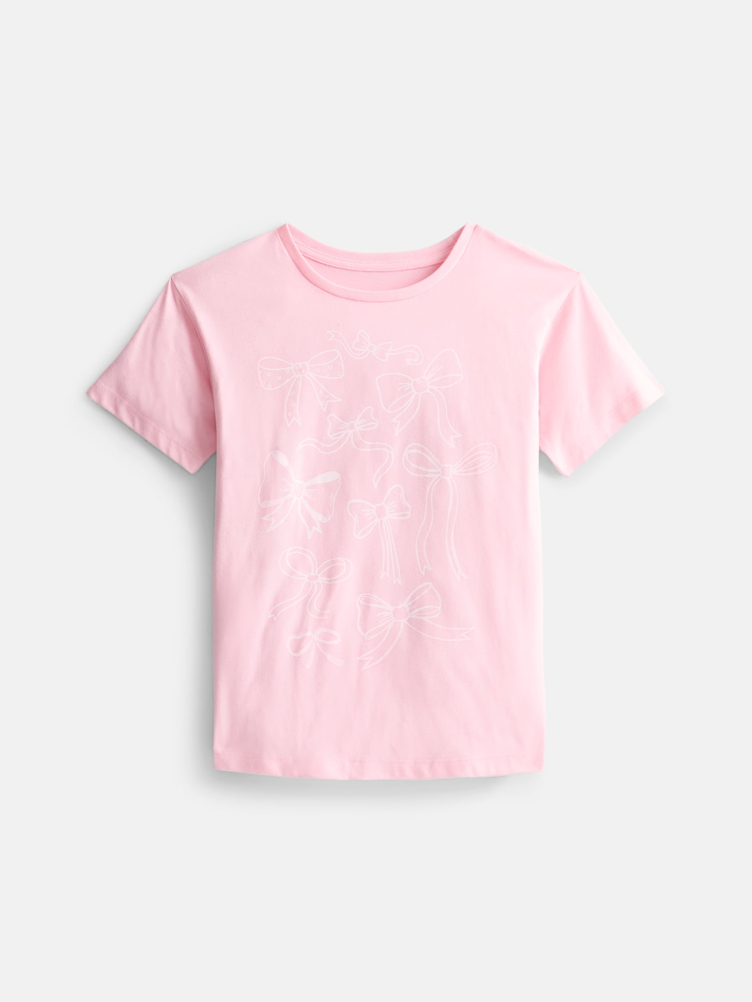 Wonder Nation Girls Doodle Coquette Graphic Tee, Sizes 4-18