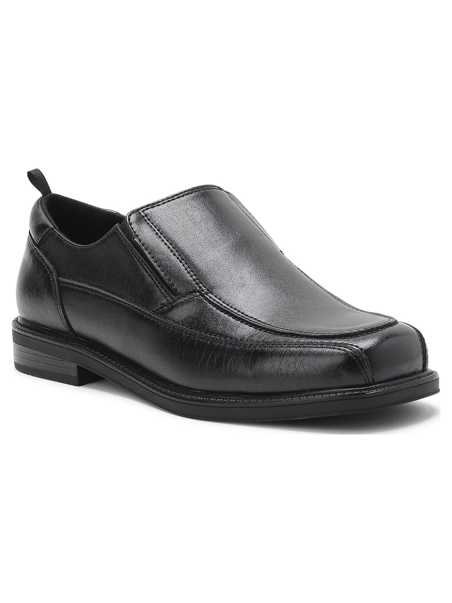 Wonder Nation; Dress Shoe Cushioned Footbed & Padded Collar Casual & Dress, Black