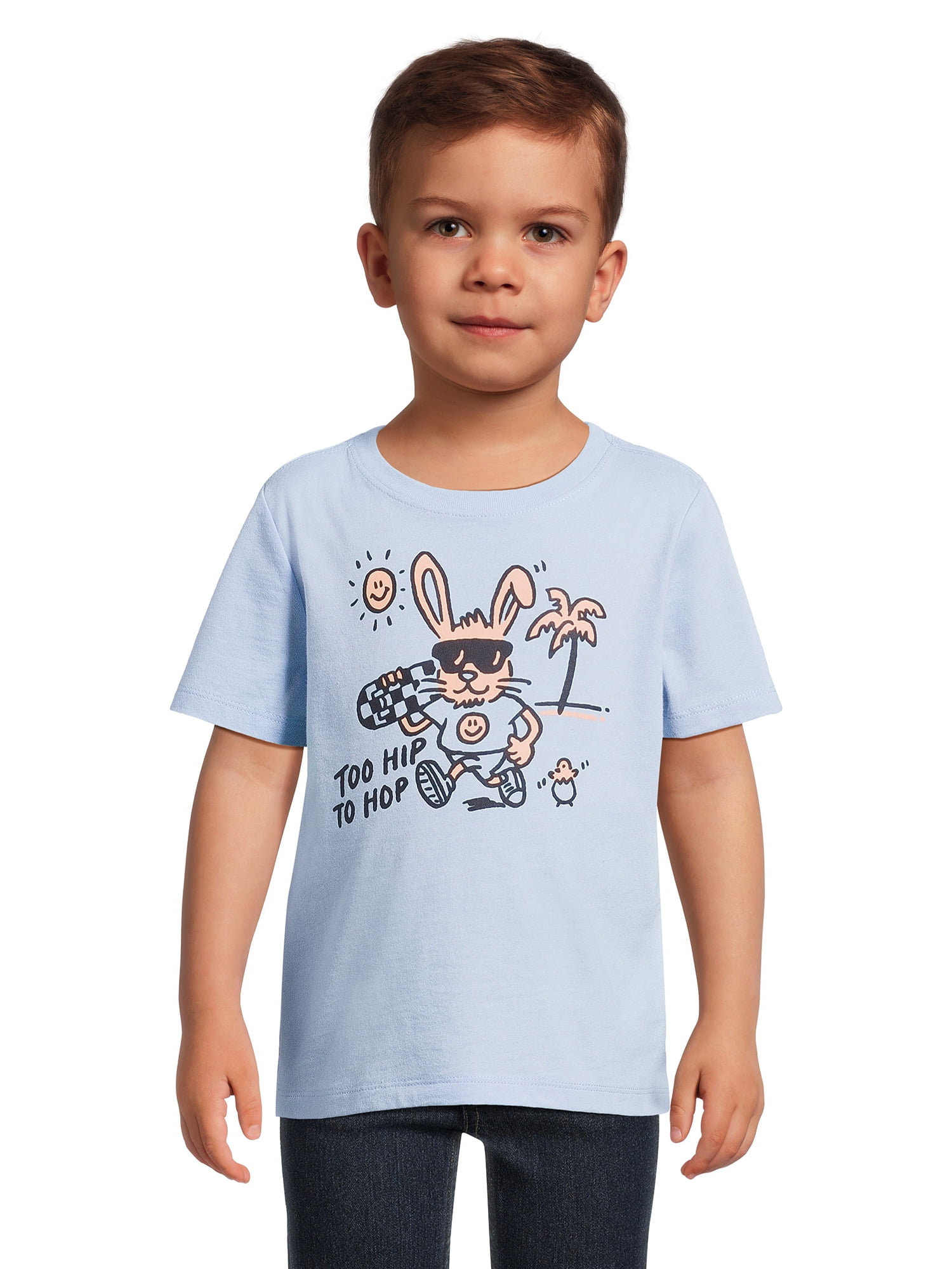 Wonder Nation Easter Toddler Short Sleeve Graphic T-Shirt, Sizes