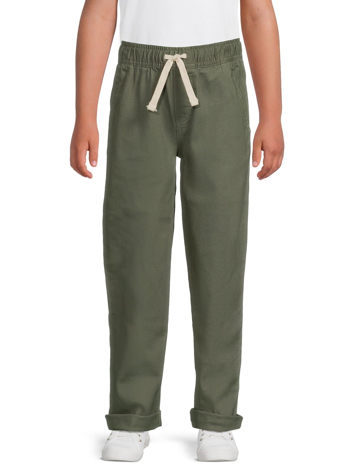 Wonder Nation Boys Woven Pull On Pants, Sizes 4-18 & Husky