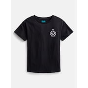 Wonder Nation Girls' Girl Math Front Back Graphic Tee with Short Sleeves, Sizes 4-18