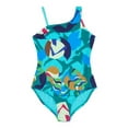 thumbnail image 1 of Wonder Nation Girls Asymmetrical Print One Piece Swimsuit, Sizes 4-16, 1 of 3