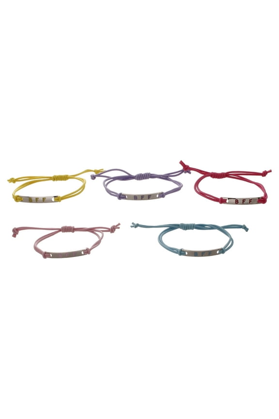 Girl's "BFF" Multicolored Bracelet Set