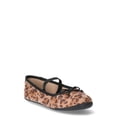thumbnail image 1 of Wonder Nation Toddler Girls Leopard Bow Ballet Flat Shoes, 1 of 6