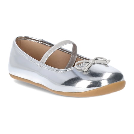 Wonder Nation Girls Bow Ballet Flats