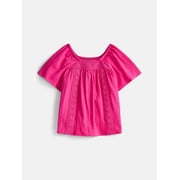 Wonder Nation Girls Crinkle Knit Top, Sizes 4-18 & Plus
