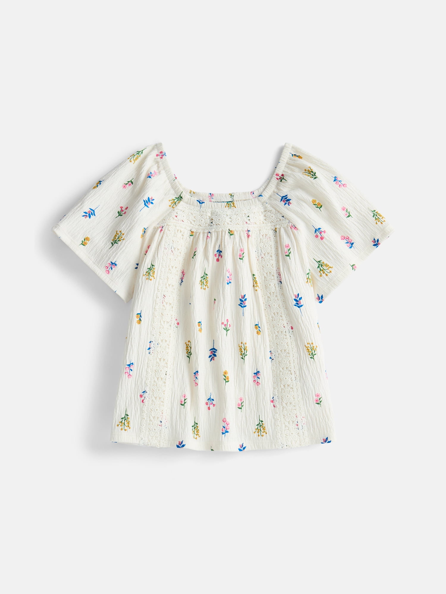 Wonder Nation Girls Crinkle Knit Top, Sizes 4-18 & Plus