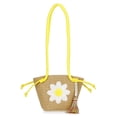 thumbnail image 1 of Wonder Nation Girls Daisy Straw Crossbody Bag, Yellow, 1 of 5