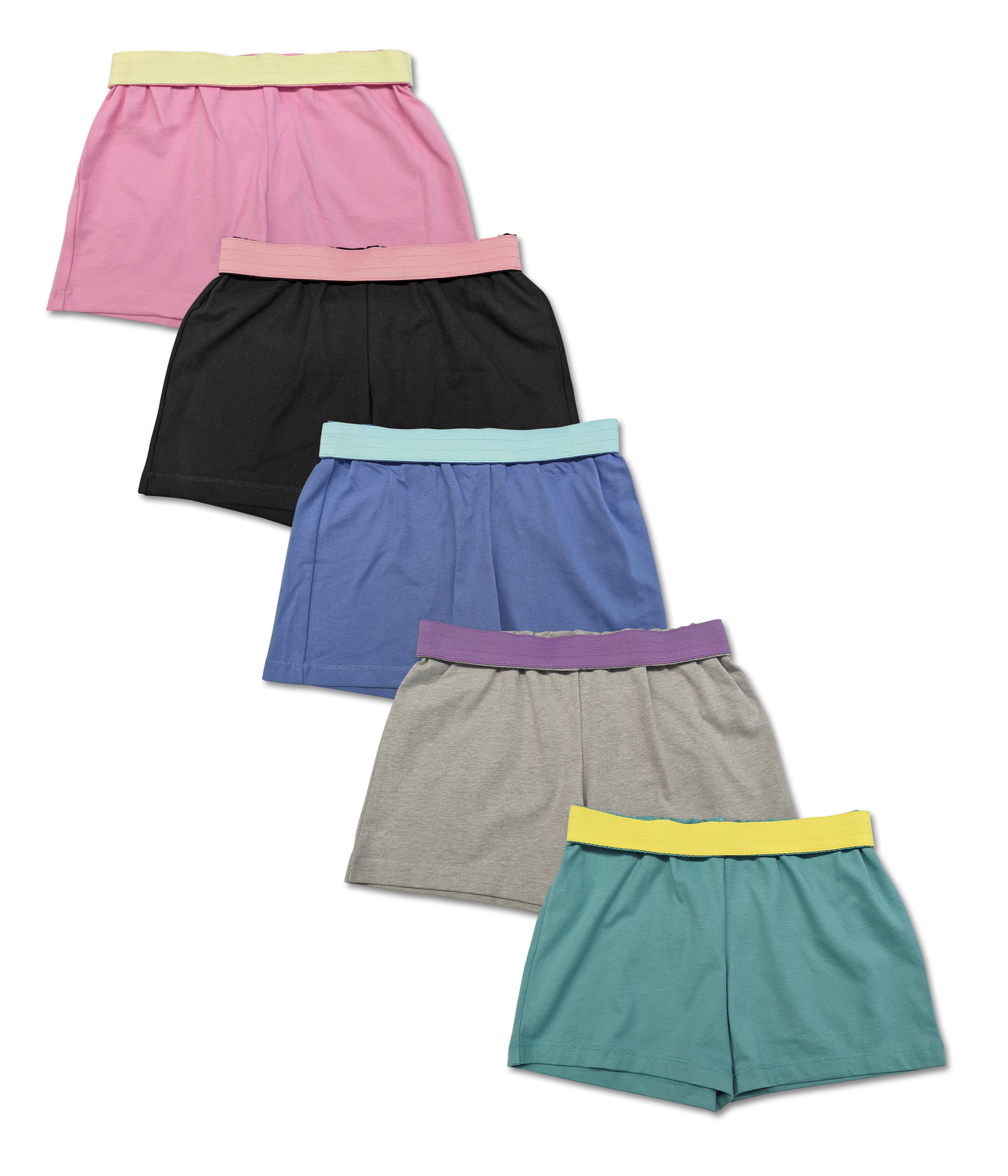 Wonder Nation Girl's Play Shorts 5-Pack, Sizes 4-18 and Plus Wonder Nation Girl's Play Shorts 5-Pack, Sizes 4-18 and Plus
