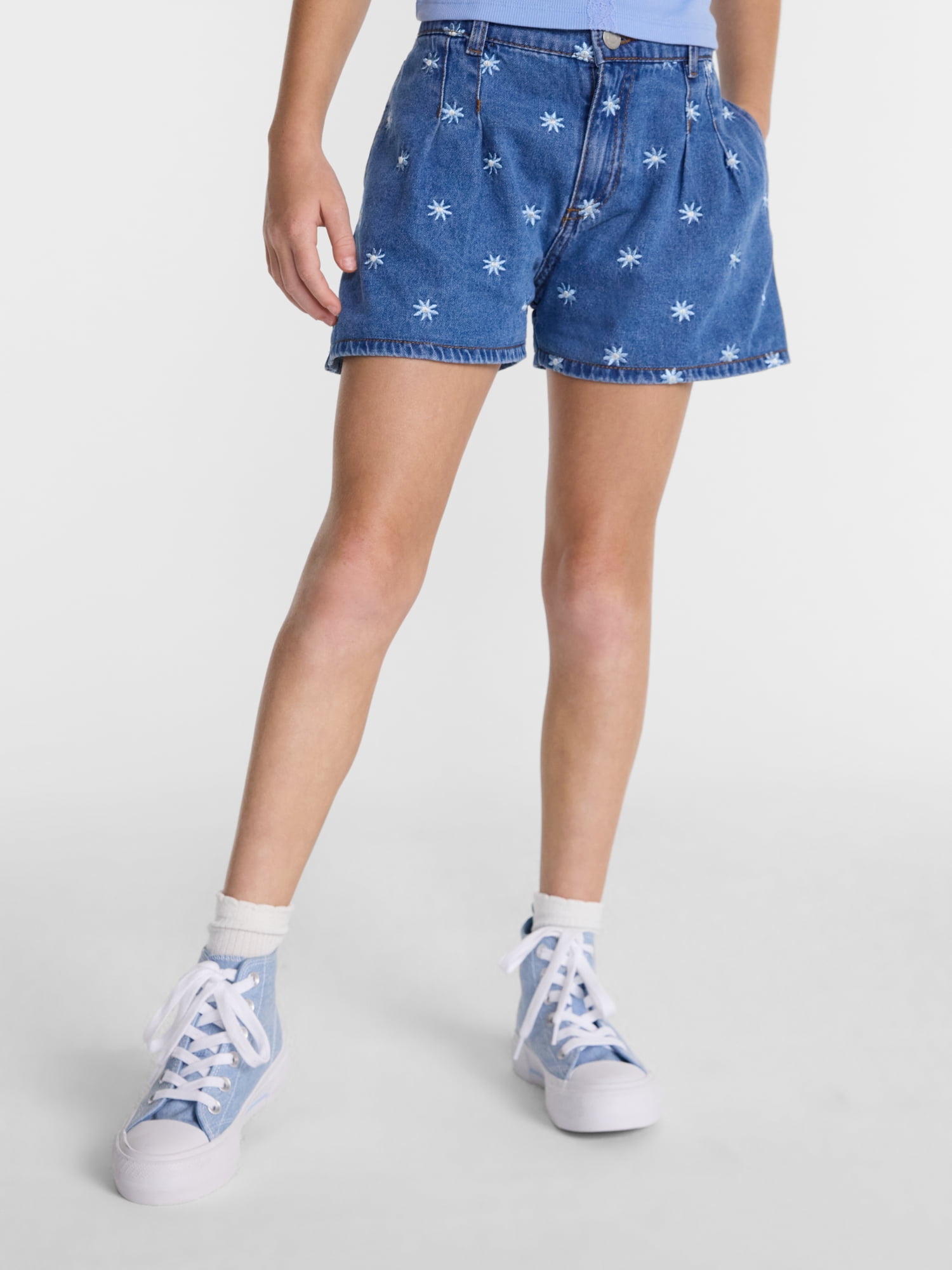 Wonder Nation Girls Pleated Short, Sizes 4-18