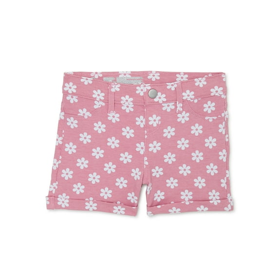 Wonder Nation Girl's Print French Terry Shorts, Sizes 4-18 Plus