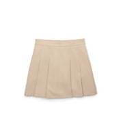WONDER NATION Girl's School Uniform Pleated Scooter Skirt, Sizes 4-16
