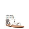 thumbnail image 1 of Wonder Nation Girl's ankle strap Gladiator Sandals, Open Toe White, 5, 1 of 3