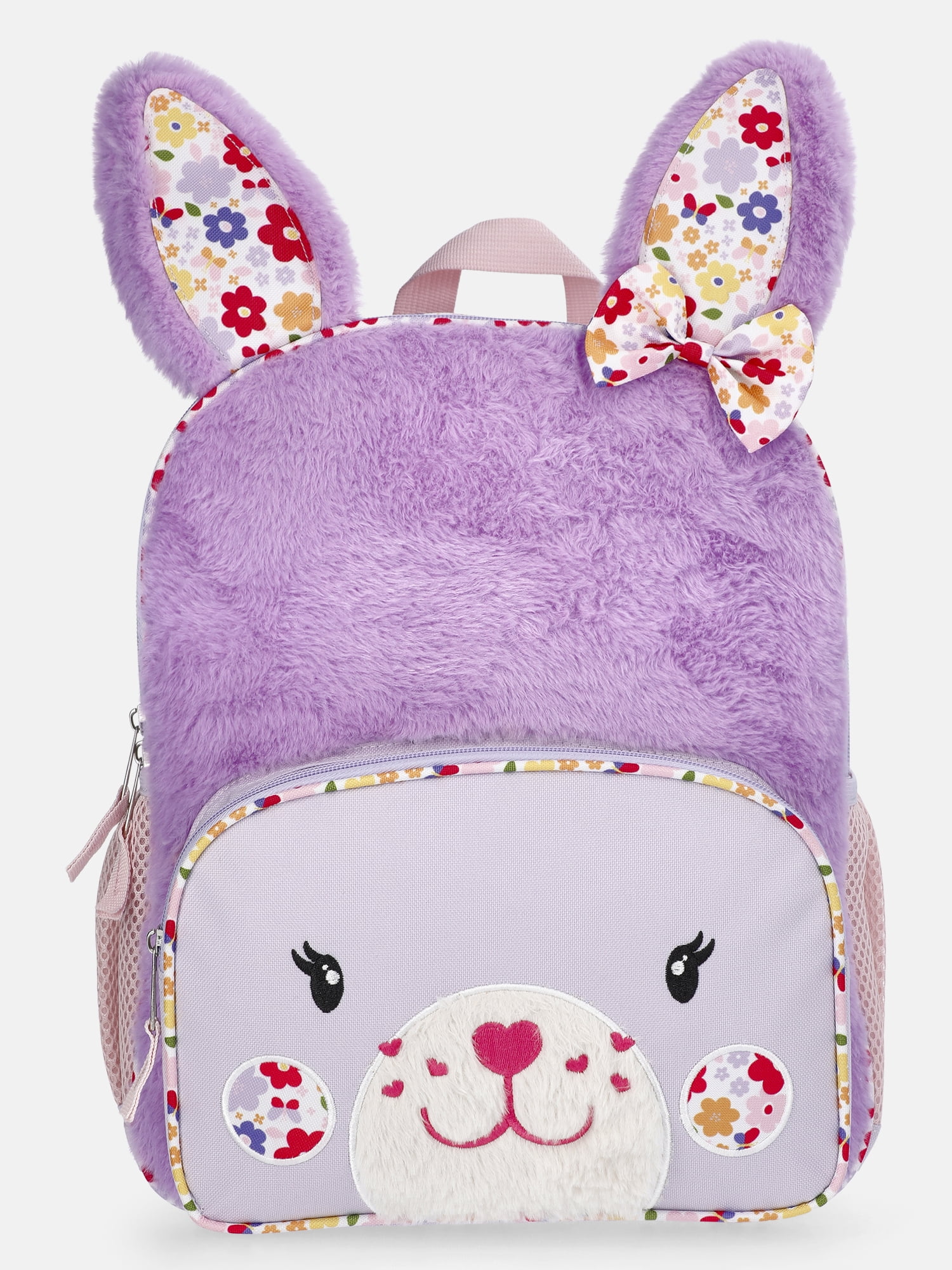 Wonder Nation Toddlers' 13.5" Floral Bunny Love Backpack, Soft Lilac