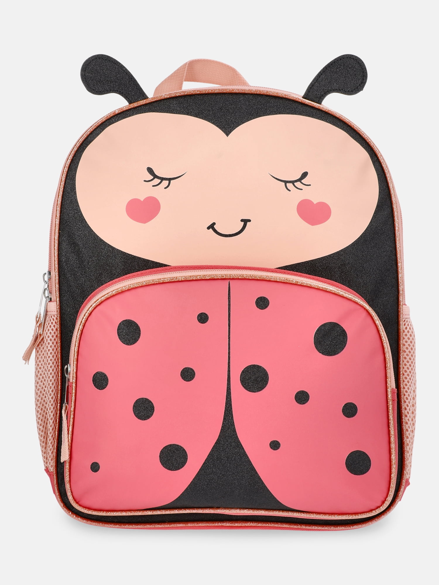 Wonder Nation Toddlers' 13.5" Ladybug Backpack, Primrose/Black