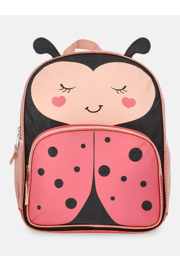 Toddlers' 13.5" Ladybug Backpack, Primrose/Black