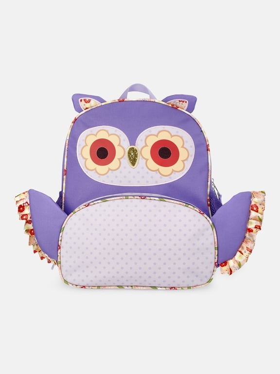 Toddler's Pretty Owl 13.5" Backpack, Purple Moon