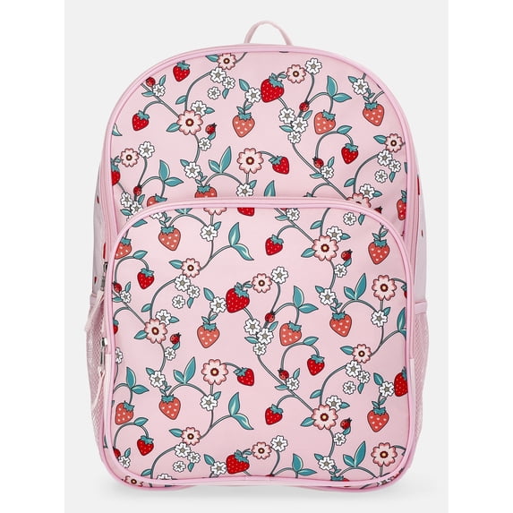 Wonder Nation Kids' 17" Berry Patch Backpack, Pink